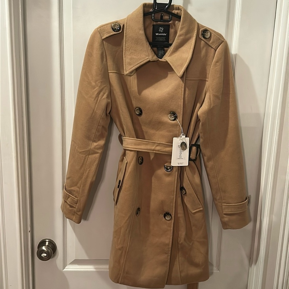 Wantdo women’s double breasted peacoat sz M
